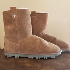 🌺Tommy Bahama Chestnut Suede Sherpa Lined Boots Women Size 9